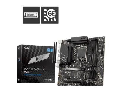Obrázek BAZAR - MSI MB Sc LGA1700 PRO B760M-A WIFI, Intel B760, 4xDDR5, 2xDP, 2xHDMI, WI-FI, mATX - Po opravě (Bez příšlušenství