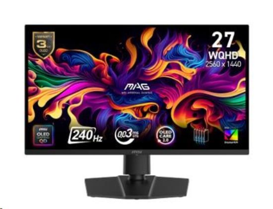 Obrázek MSI LCD MAG 271QP QD-OLED X24, 26.5", QD-OLED, QHD, 240Hz, 0,03ms, Black