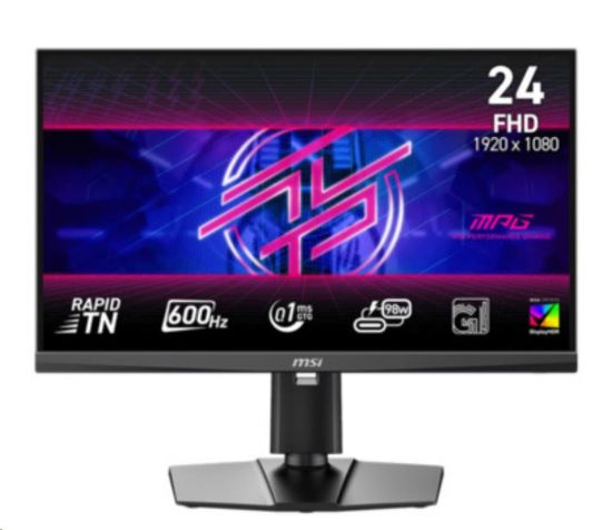 Obrázek MSI LCD MPG 242R X60N, 24,1" FHD, 600Hz, 0,1ms, USB, DP, HDMI, VESA, Audio, Black