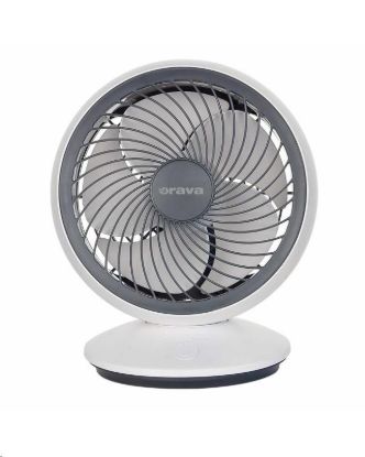 Obrázek Orava SF- 5 mini stolní ventilátor, 4 W, oscilace, USB nabíjení, 3 rychlosti, průměr 15 cm