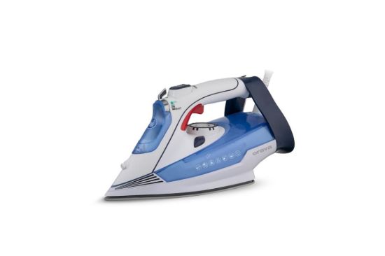 Obrázek Orava ZE-301 napařovací žehlička, 2600 W, Anti-Drip, Anti-Calc, Self-Clean, 320 ml, bílá / modrá