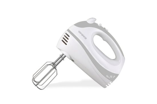 Obrázek Orava SL-110 ruční šlehač, 300 W, 75 dB, 5 rychlostí, pulzní spínač, šedá / bílá