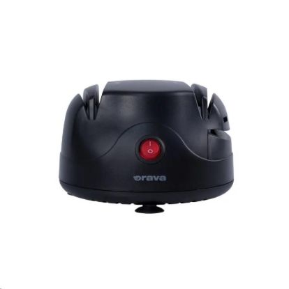 Obrázek ORAVA elektrická bruska na nože a nůžky, dvoustupňový ostřící systém, kompaktními rozměry, černá