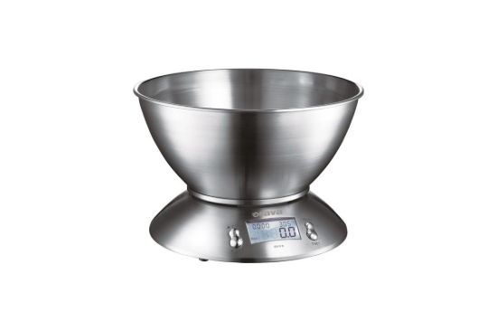 Obrázek ORAVA EV-3 S digitální kuchyňská váha, LCD displej, přesnost 1 g, funkce TARE, nerez, časovač