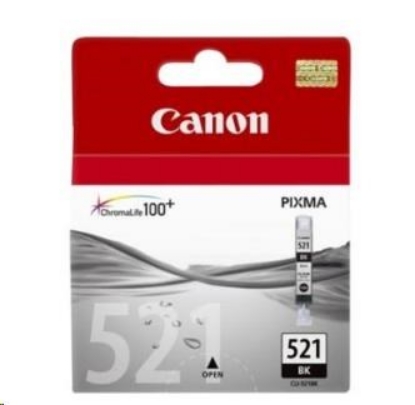 Obrázek Canon CARTRIDGE CLI-521BK černá pro IP 3600,4600,4700, MP550,MP6x0, MP9x0, PIXMA 550,640, MX870