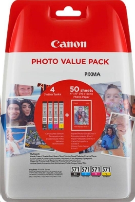 Obrázek CANON CARTRIDGE CLI-571 C/M/Y/BK MULTI-PACK pro PIXMA MG575x, MG685x, MG775x, TS505x, TS605x, TS805x, TS905x (297 str.)