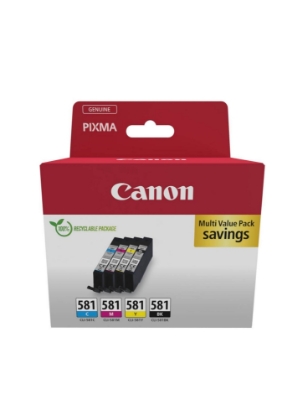 Obrázek Canon CARTRIDGE CLI-581 C/M/Y/BK MULTI SEC pro PIXMA TS615x,625x,635x,815x,915x, TR7550 (200 str.)