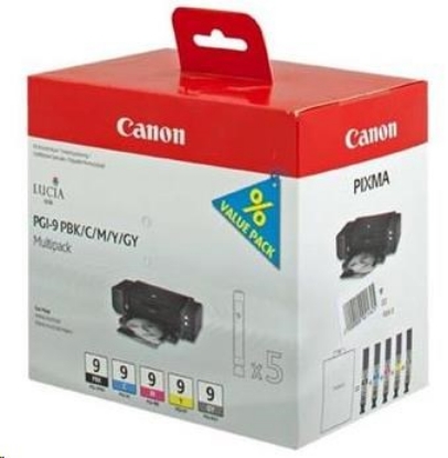 Obrázek Canon CARTRIDGE PGI-9 PBK/C/M/Y/GY MULTI-PACK pro PIXMA Pro9500 MARK II, PIXMA iX7000