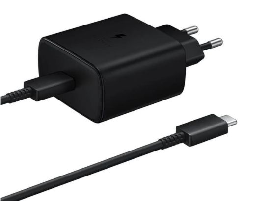 Obrázek Samsung cestovní nabíječka EP- T4511XBE, Fast Charging 45 W, USB- C + datový kabel USB- C, černá