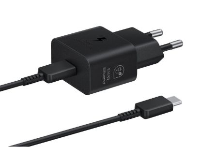 Obrázek Samsung síťová nabíječka EP-T2510XBE + kabel USB-C, 25W, černá
