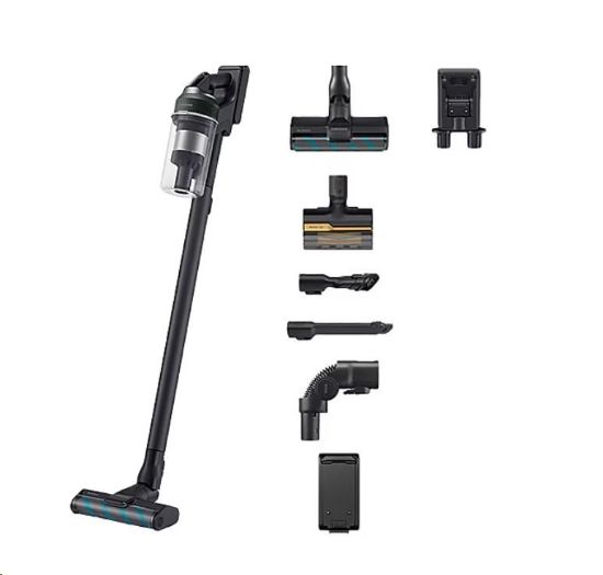 Obrázek Samsung 2-in-1 stick vacuum Battery Dry Bagless 580 W Black, Chrome, Green, Wood, EU