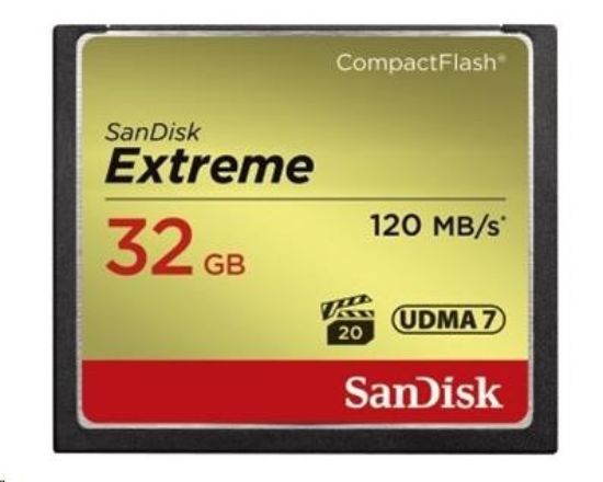 Obrázek SanDisk Compact Flash 32GB Extreme (R:120/W:85 MB/s) UDMA7