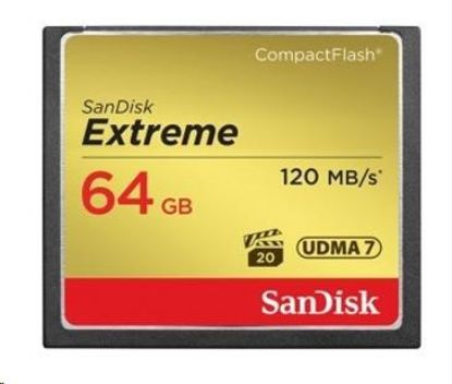 Obrázek SanDisk Compact Flash 64GB Extreme (R:120/W:85 MB/s) UDMA7