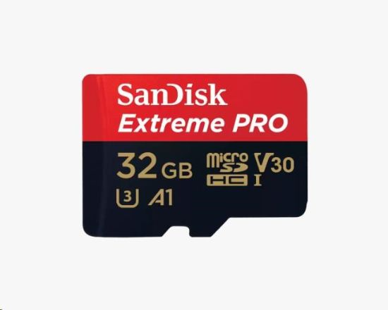 Obrázek SanDisk Micro SDXC karta 32GB Extreme PRO (100MB/s, Class 10 UHS-I V30) + adaptér