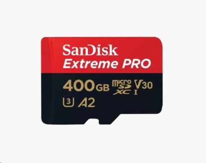 Obrázek SanDisk micro SDXC karta 400GB Extreme PRO (200 MB/s Class 10, UHS-I U3 V30) + adaptér