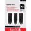 Obrázek SanDisk Flash Disk 64 GB Ultra, USB 3.0, Černá, 3 Pack
