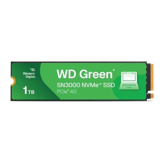 Obrázek WD GREEN SSD 1TB SN3000 Powered by SanDisk, PCIe Gen4x4, M.2 2280, (R:5000/W:4200 MB/s)