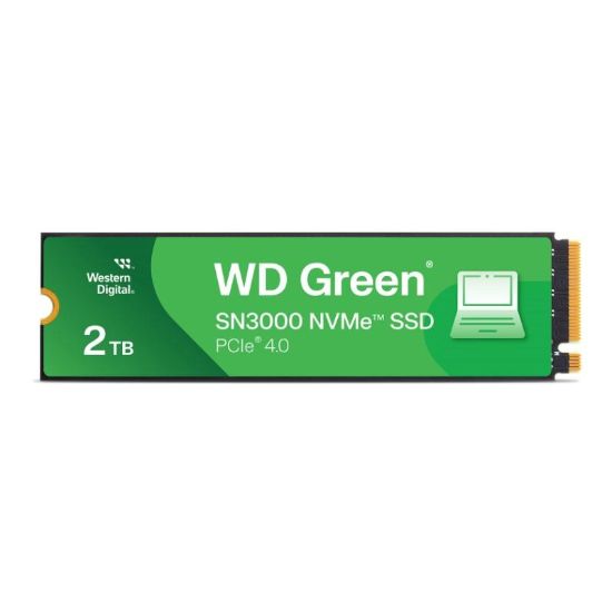 Obrázek WD GREEN SSD 2TB SN3000 Powered by SanDisk, PCIe Gen4x4, M.2 2280, (R:5000/W:4200 MB/s)
