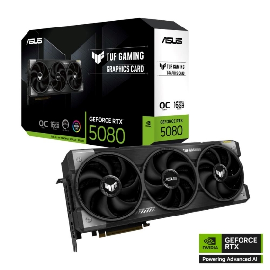 Obrázek ASUS VGA NVIDIA GeForce RTX 5080 TUF GAMING 16GB OC, 16GB GDDR7, 3xDP, 2xHDMI