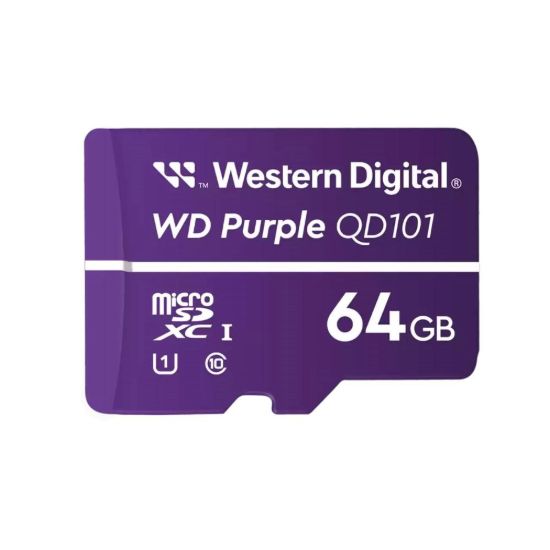 Obrázek WD MicroSDXC karta 64GB Purple WDD064G1P0C Class 10, 16 TBW