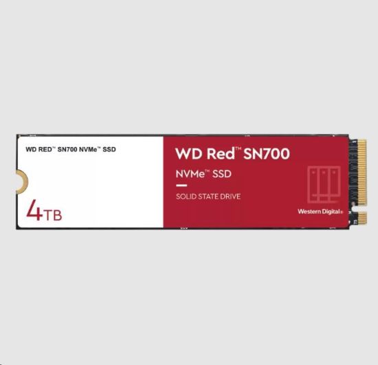 Obrázek WD RED SSD NVMe 4TB PCIe SN700 Powered by SanDisk, Geb3 8GB/s, (R:3400/W:3100 MB/s) TBW 5100