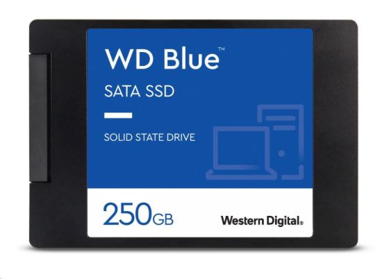 Obrázek WD BLUE SSD 3D NAND WDS250G3B0A 250GB SA510 Powered by SanDisk, SATA/600, (R:555, W:440MB/s), 2.5"