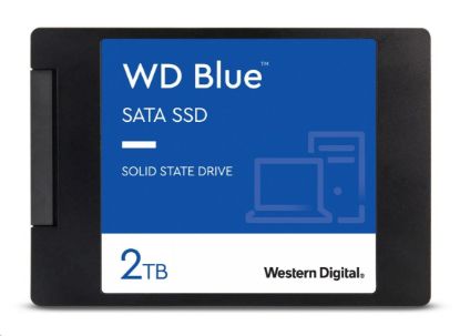 Obrázek WD BLUE SSD 3D NAND WDS200T3B0A 2TB Powered by SanDisk, SATA/600, (R:560, W:530MB/s), 2.5"