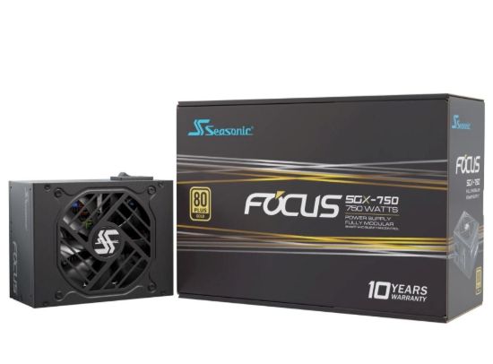 Obrázek SEASONIC zdroj 750W Focus SGX 750, 120mm, Plně modulární, 80+ Gold, černá