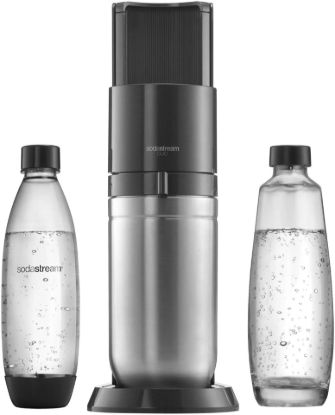 Obrázek BAZAR - SodaStream DUO výrobník sody, mechanický, plastová láhev, skleněná láhev, bombička s CO2 - Rozbaleno (Komplet)