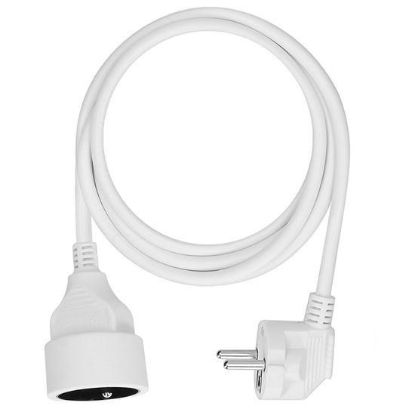Obrázek Solight prodlužovací přívod - spojka, 1 zásuvka, 1, 5m, 3 x 1mm2, bílá