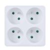Obrázek Solight rozbočka, 4 x 10A, dětská pojistka, bílá
