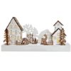 Obrázek Solight LED vánoční vesnička, 34 x 17cm, dřevo, 4 LED, 2x AA