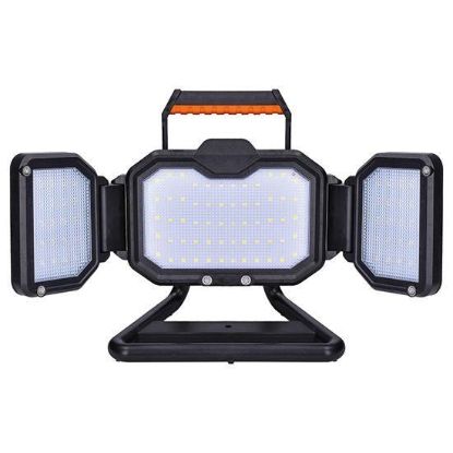 Obrázek Solight LED reflektor 30W, přenosný, nabíjecí, 3000lm, oranžovo- černý