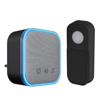 Obrázek Solight bezdrátový zvonek, do zásuvky, 180m, černý, learning code