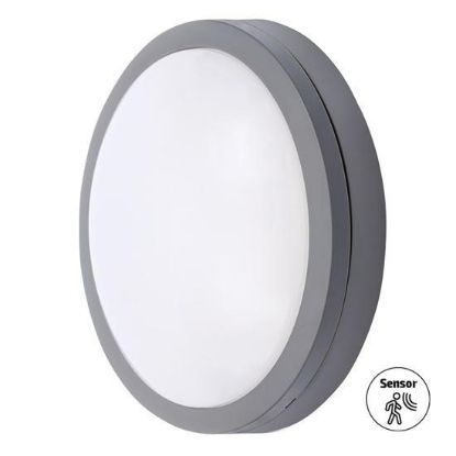 Obrázek Solight LED venkovní osvětlení se senzorem Siena, šedé, 20W, 1500lm, 4000K, IP54, 23cm