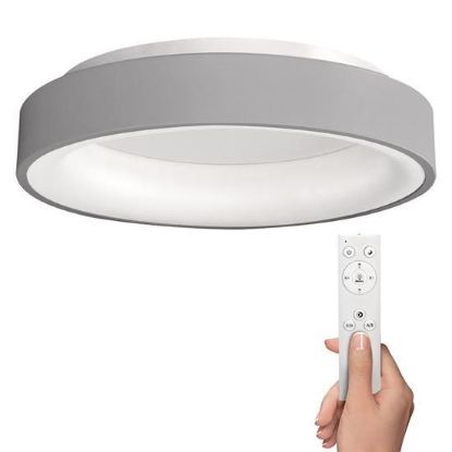 Obrázek Solight LED stropní světlo kulaté Treviso, 48W, 2880lm, stmívatelné, dálkové ovládání, šedá