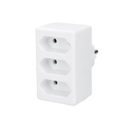 Obrázek Solight rozbočka, 3x 2, 5A, bílá