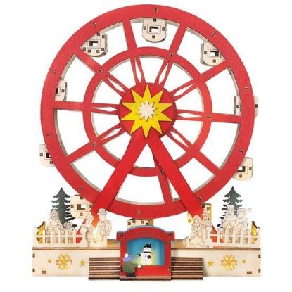 Obrázek BAZAR - Solight LED vánoční kolotoč, otáčející se, 7x LED, 30cm, 2x AA - poškozený obal