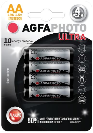 Obrázek AgfaPhoto Ultra alkalická baterie LR06/AA, 4ks