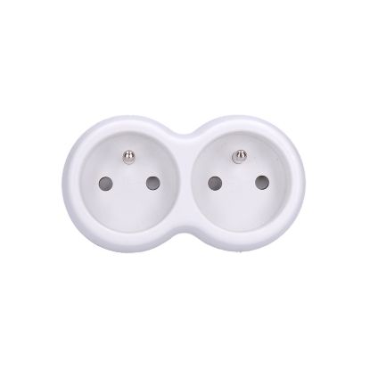 Obrázek Solight rozbočka, 2x 10A, bílá- šedá