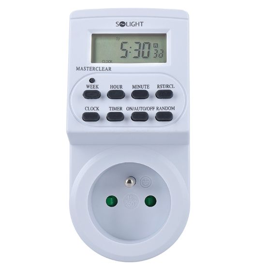 Obrázek Solight časový spínač digitální, displej, 16 režimů