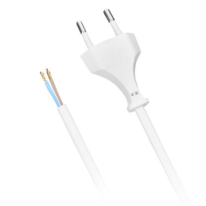 Obrázek Solight flexo šňůra, 2x 0, 75mm2, bílá, plochá, 5m