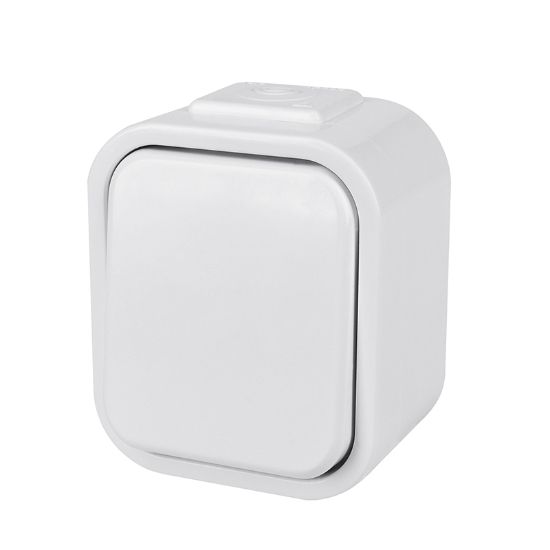 Obrázek Solight vypínač do vlhka, jednopólový, bílý