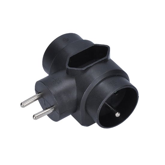 Obrázek Solight rozbočka, 2,5A + 2x 10A, černá