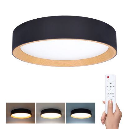 Obrázek Solight LED osvětlení s dálkovým ovladačem Larios Black, 48W, 3360lm, 39cm, změna chromatičnosti, stmívatelné