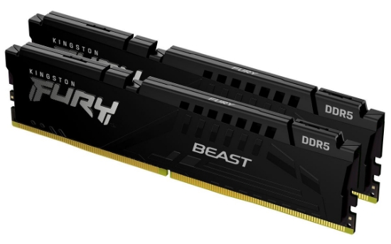 Obrázek KINGSTON DIMM DDR5 32GB (Kit of 2) 6000MT/s CL30 ECC FURY Beast XMP Černá