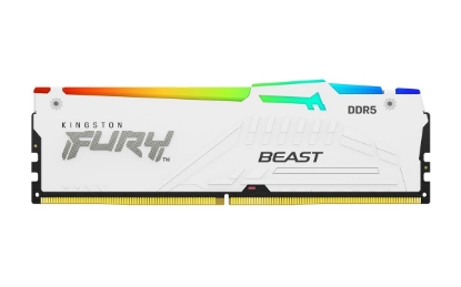 Obrázek KINGSTON DIMM DDR5 32GB 6000MT/s CL30 Non-ECC FURY Beast RGB XMP, Bílá