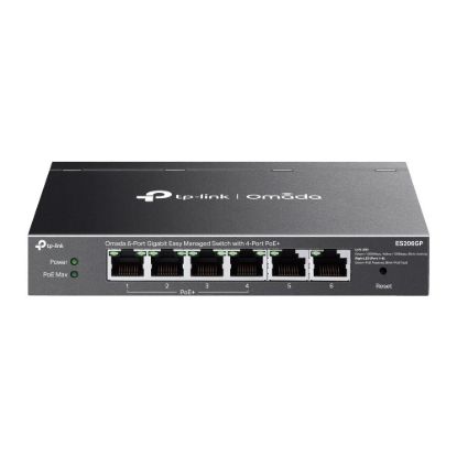Obrázek TP- Link OMADA switch ES206GP (6xGbE, 4xPoE+, 65W, fanless)