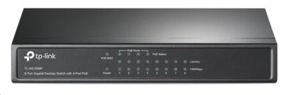 Obrázek TP- Link switch TL- SG1008P (8xGbE, 4xPoE+, 64W, fanless)