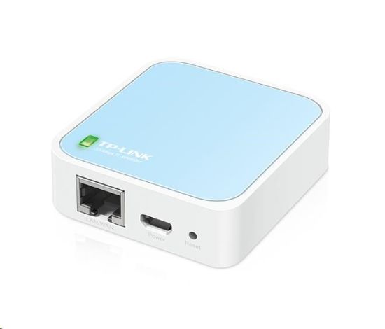 Obrázek TP- Link TL- WR802N WiFi4 router (N300, 2, 4GHz, 1 x 100Mb/ s LAN/ WAN, 1xmicroUSB)